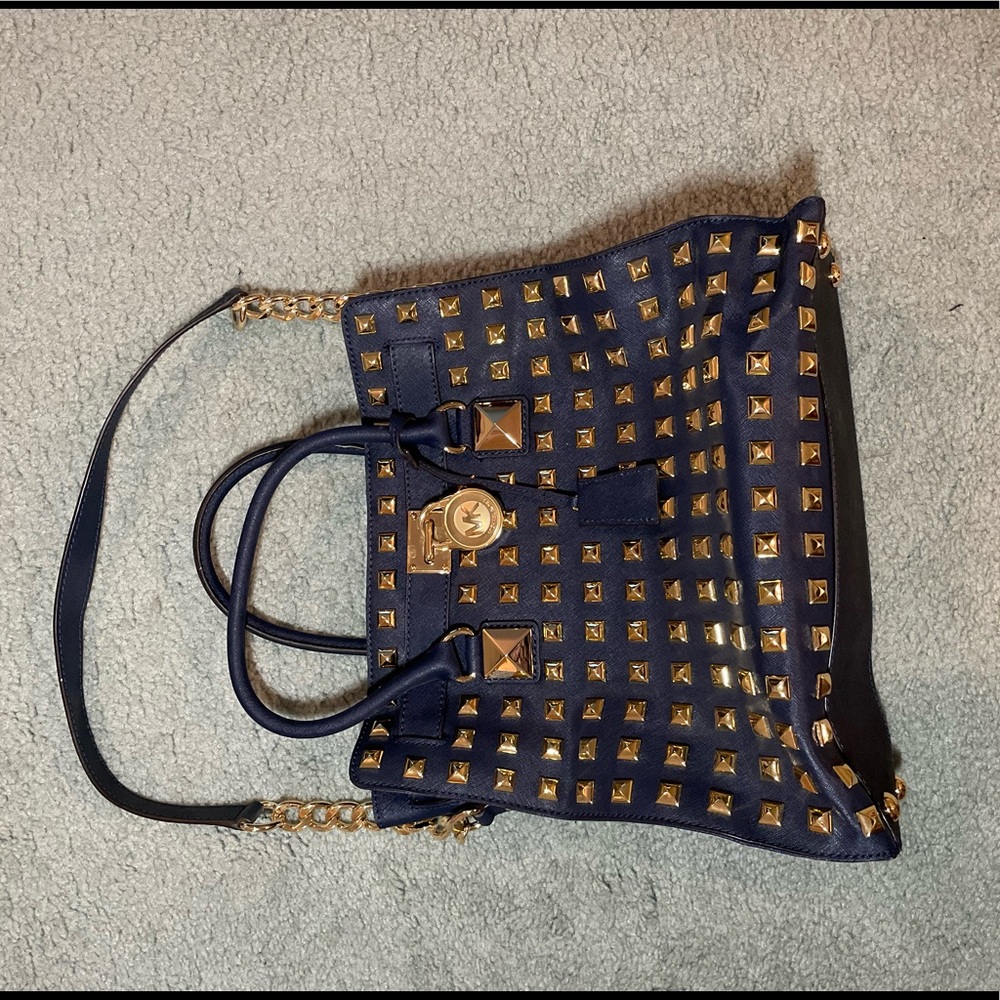 Michael Kors Gold Studded Large Bag with Adjustable shoulder strap